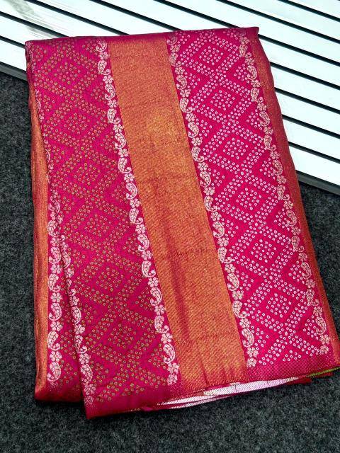 Akshara bandhej Silk saree wholesale in Gujarat